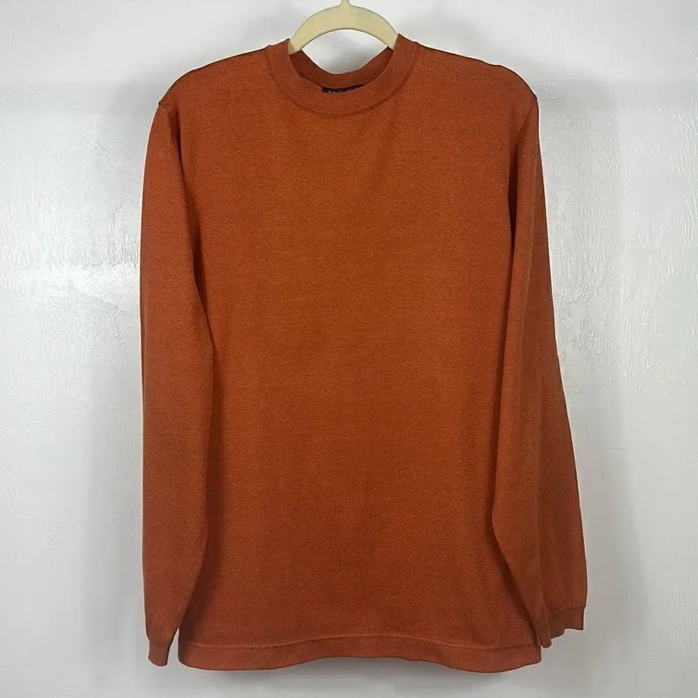St. Croix Fashion Fit Mock Neck Long Sleeve Pullover Sweater Size M